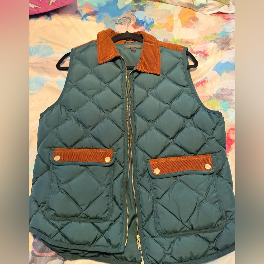 J.CREW Excursion Vest with Corduroy Trim
